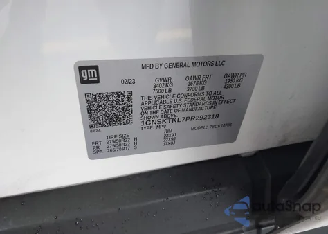 2023 Chevrolet Tahoe High Country from USA, damaged, VIN 1GNSKTKL7PR292318